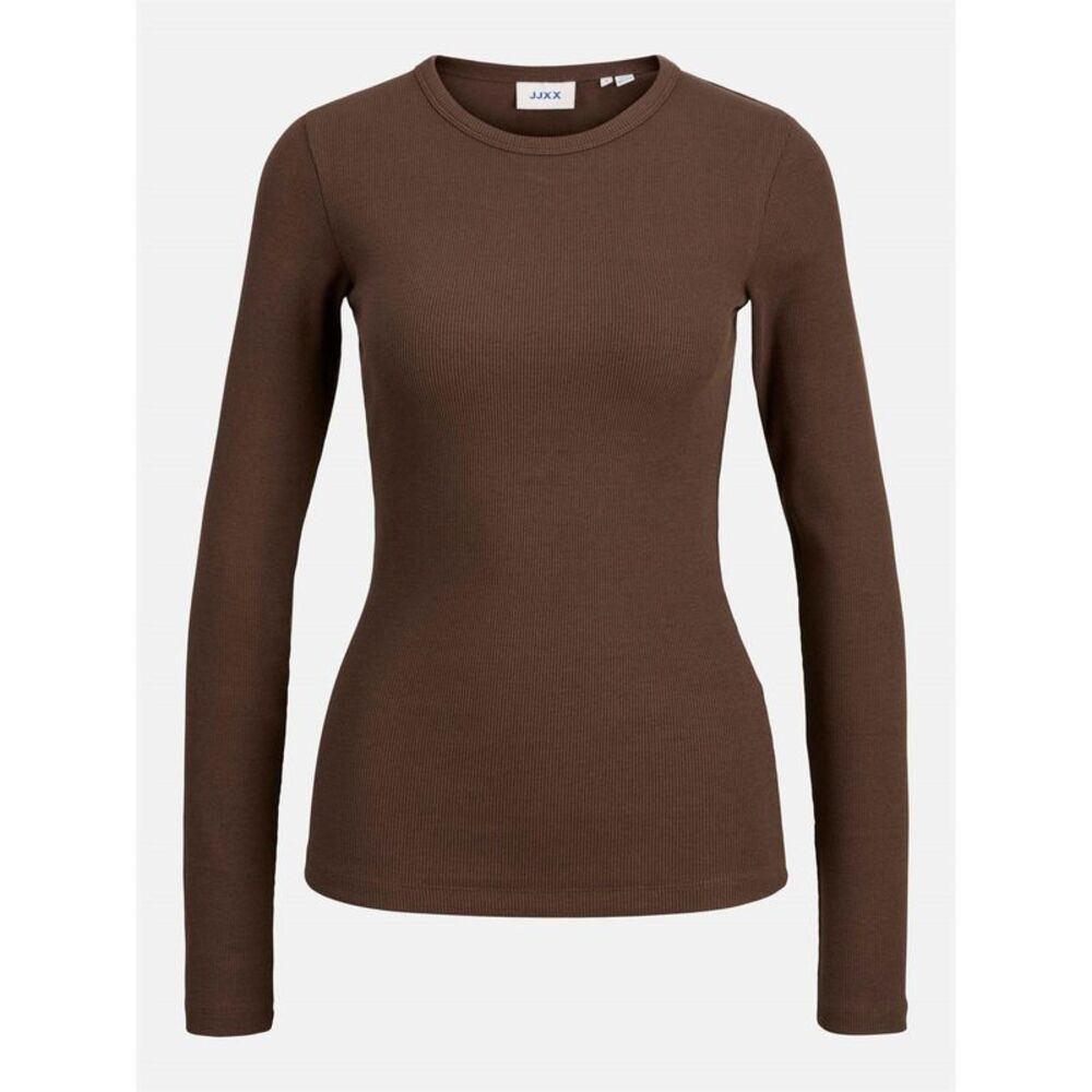 JJXX Womens/Ladies Freya Ribbed Long-Sleeved T-Shirt / Brown
